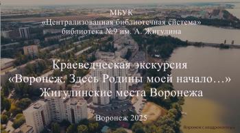 Видеопрогулка «Воронеж. Здесь Родины моей начало…»