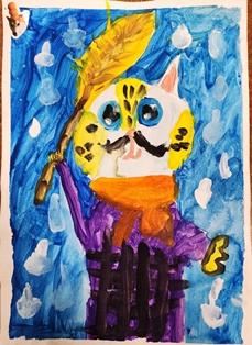 Мозговой Богдан, 6 лет, «Кот с листиком»